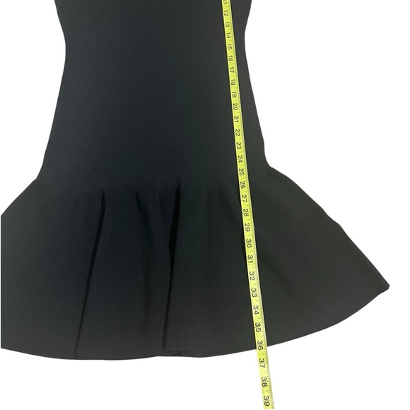 J.Crew Black Ruffle Hem Sweater Dress Long Sleeve Modern Minimalist Size M NWT - Picture 7 of 15